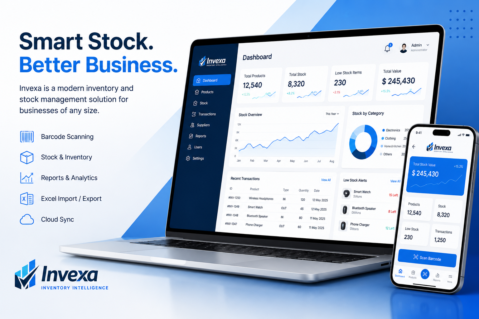 Invexa Stock Management
